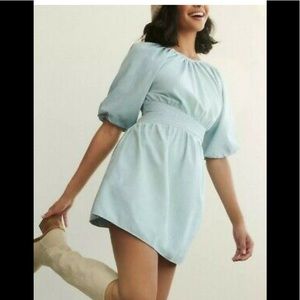 Anthropologie Love The Label Puff Sleeved Mini Dress